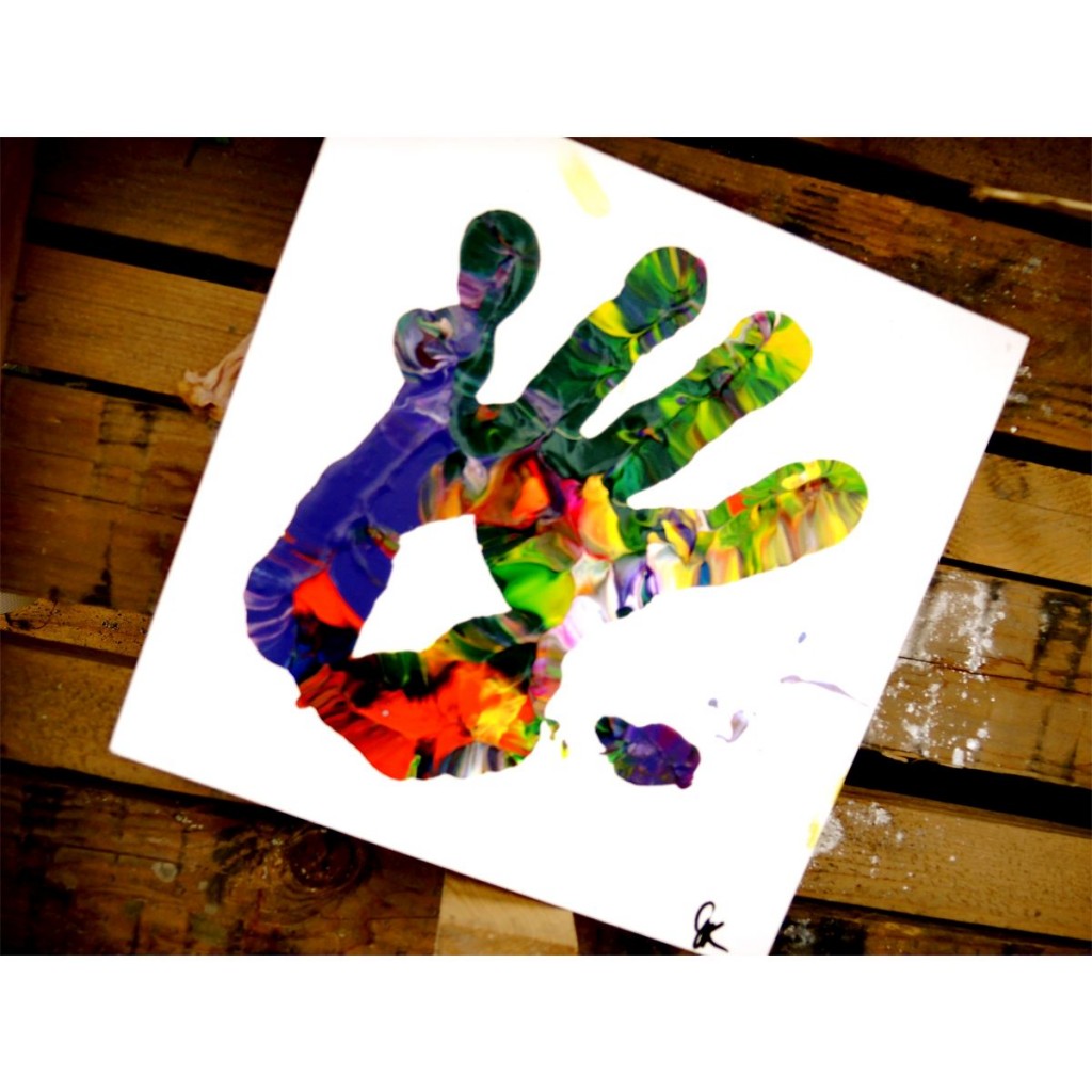 Handprint Art Acrylic on Canvas Jann Karam