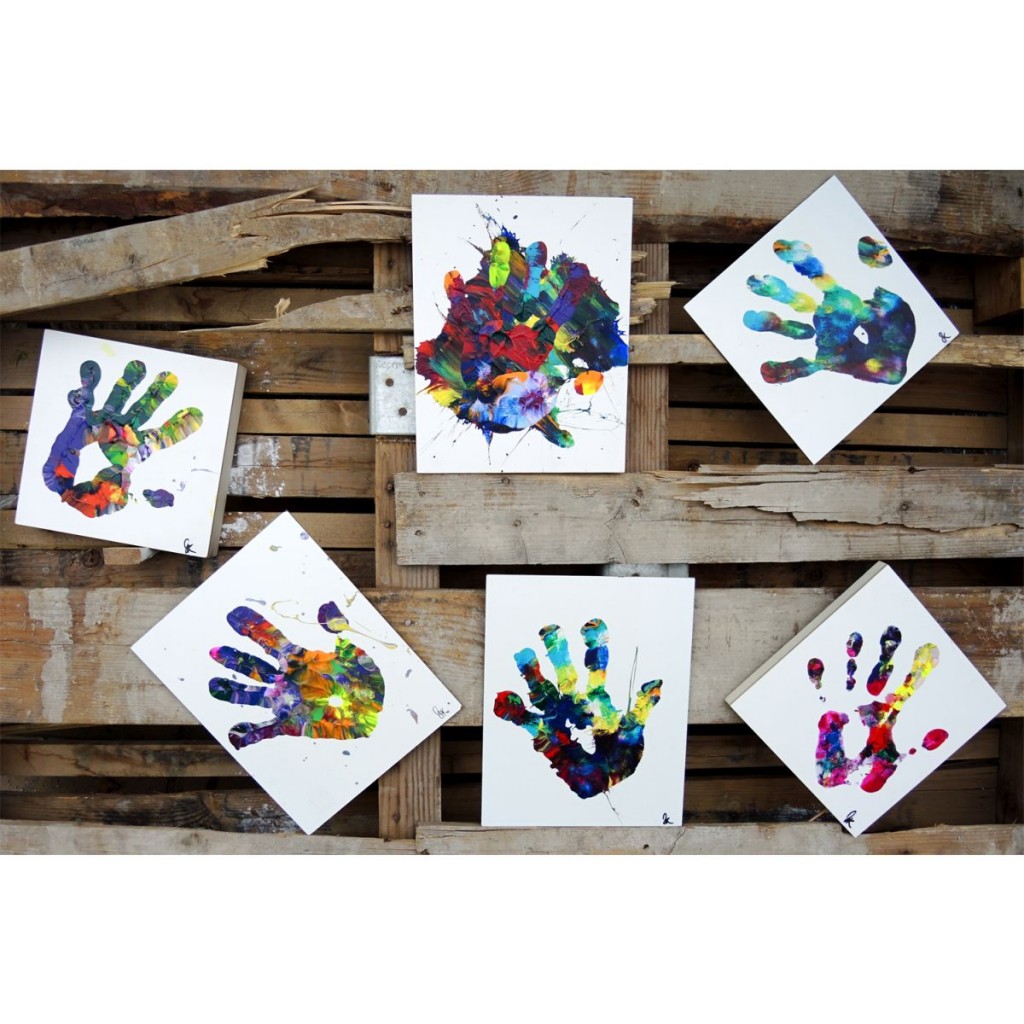 Handprint Art Acrylic on Canvas Jann Karam