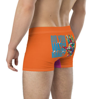 "Wash Your Hands"  Boxer Briefs - Orange - Image 5