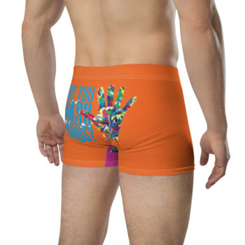 "Wash Your Hands"  Boxer Briefs - Orange - Image 6